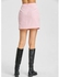 Lace Up Mini Skirt - Light Pink - M