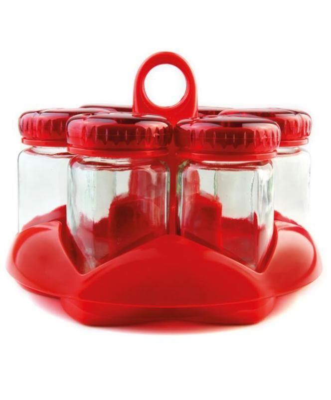 Herevin Spice Set With Base - 6 Pcs