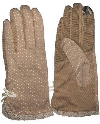 Sun Protection Summer Gloves Light Brown