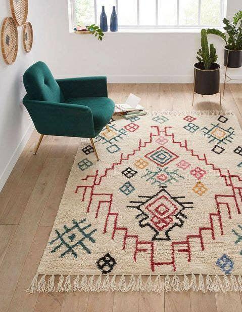 Get Hand Made Kilim Carpet, 150×100 cm - Multicolor with best offers | Raneen.com