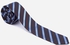 ZAD by Arac Classic Striped Tie - Brown & Light Blue