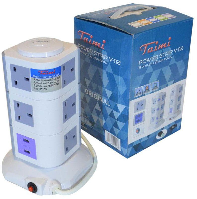 Vertical Power Adapter With USB by Taimi, V-112