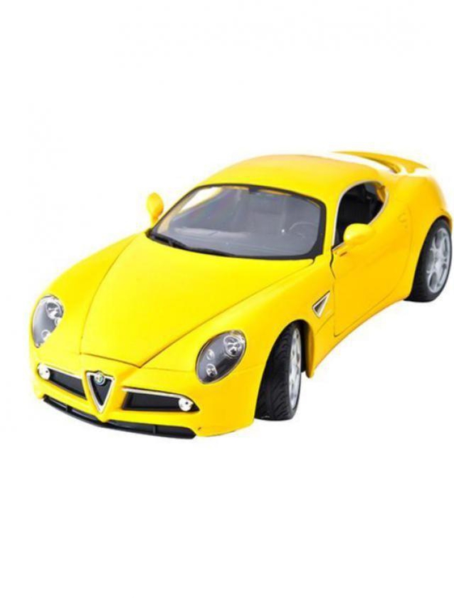 Bburago 1:18 Alfa 8C Competizione Car - Yellow