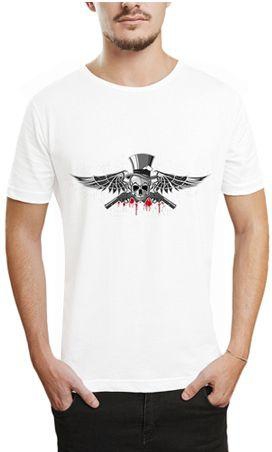 Ibrand H694 Unisex Printed T-Shirt - White, Medium