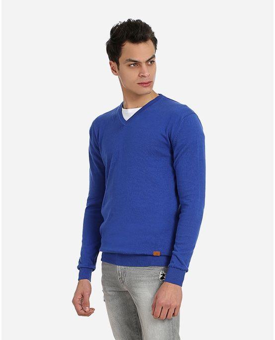Ravin V-Neck Sweater - Royal Blue