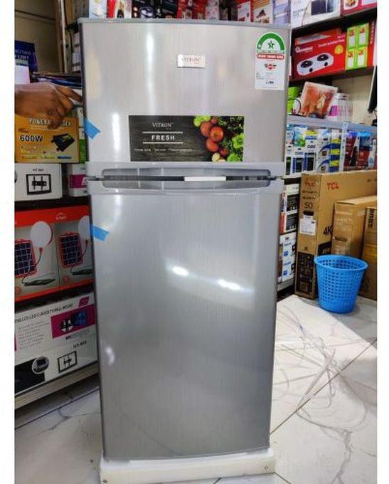 Vitron 128L Double Door Refrigerator-Silver