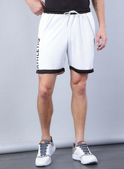 Men's Printed Shorts In White