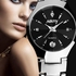 Duoya Luxury Women Single Calendar Quartz Stainless Steel Date Wrist Watches -Black