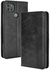 Case For Motorola Moto G9 Power. Retro Flip Wallet Phone Case Magnetic Cover Black