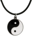 Fashion Yin Yang Pendant Black Corded Necklace