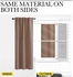 Cartela Thermal Insulated Blackout Room Darkening Tape Curtains for Living Room/Bedroom (1 Panel) (Cafe, 132W x 240H cm)