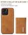 Wallet Case Compatible with iPhone 14 Pro Max, Premium Leather Phone Case Back Cover Magnetic Detachable with Trifold Wallet Card Holder Pocket for iPhone 14 Pro Max (Brown)