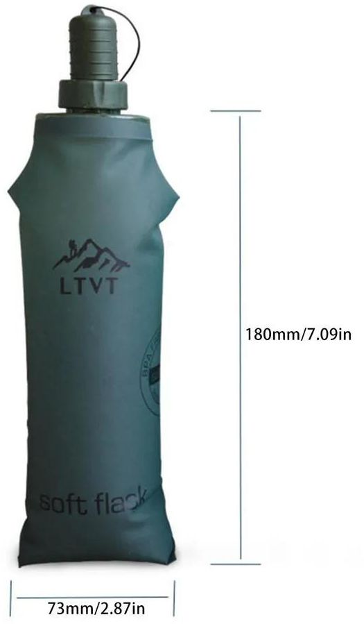 150ML Folding Soft Flask Sport Water Bottle Running Camping Hiking Water Bag Collapsible Drink Water Bottle Water Bag