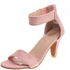 Women's High Heel Sandals Ankle-Strap Solid Color Simple Sandals