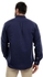 Dockland Plain Full Sleeves Comfy Buttoned Shirt - Navy Blue
