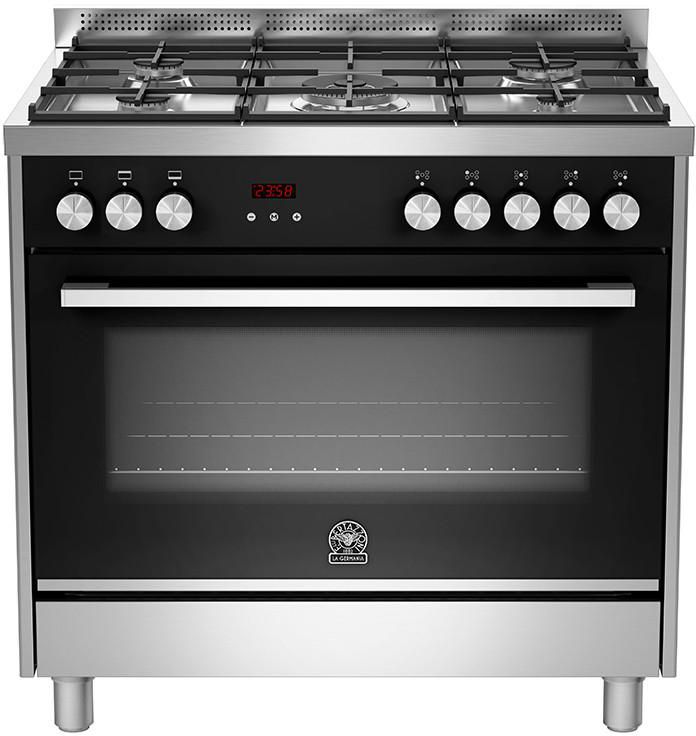 LA GERMANIA Freestanding Cooker 90 x 60 cm 5 Gas Burners In Stainless X Black Color TUS95C81BX