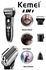 Kemei KM-5558 3 In 1 Rechargeable Electric Shaver - Black/Silver