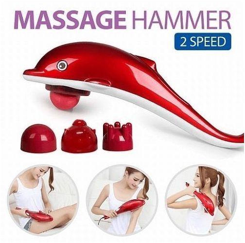 Dolphin Infrared Massage Hammer - Red