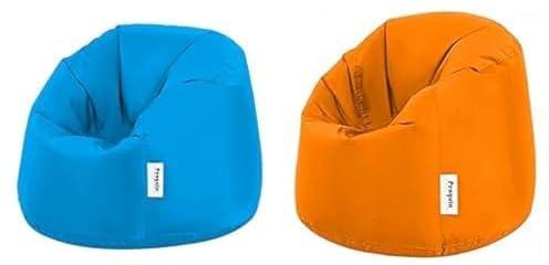Penguin Comfort bean bag waterproof - 70 * 95 - blue + Penguin Chair bean bag waterproof - 95 * 80 - orange