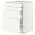 METOD / MAXIMERA خزانة قاعدة 4 واجهات/4 أدراج, أبيض/Nickebo فحمي مطفي, ‎60x60 سم‏ - IKEA
