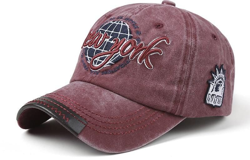 1Piece New York Fashion Trendy Embroidered Baseball Cap Outdoor Cotton Visor Cap