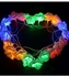 LED Rose Flower Battery Operated String Light Red/Blue/Yellow 9x17cm