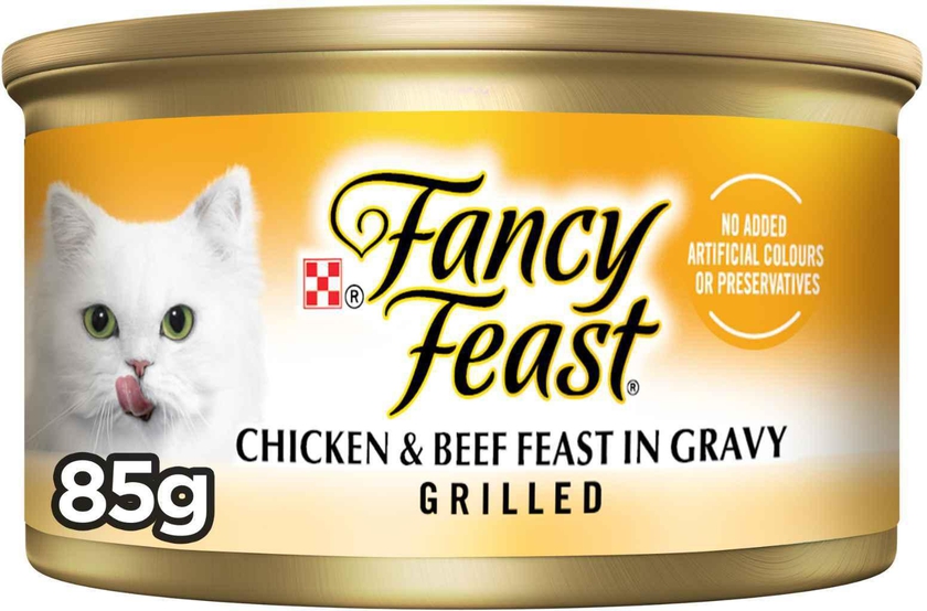 Purina Fancy Feast Classic Pate Beef &amp; Chicken Feast Gourmet Cat Food 85g