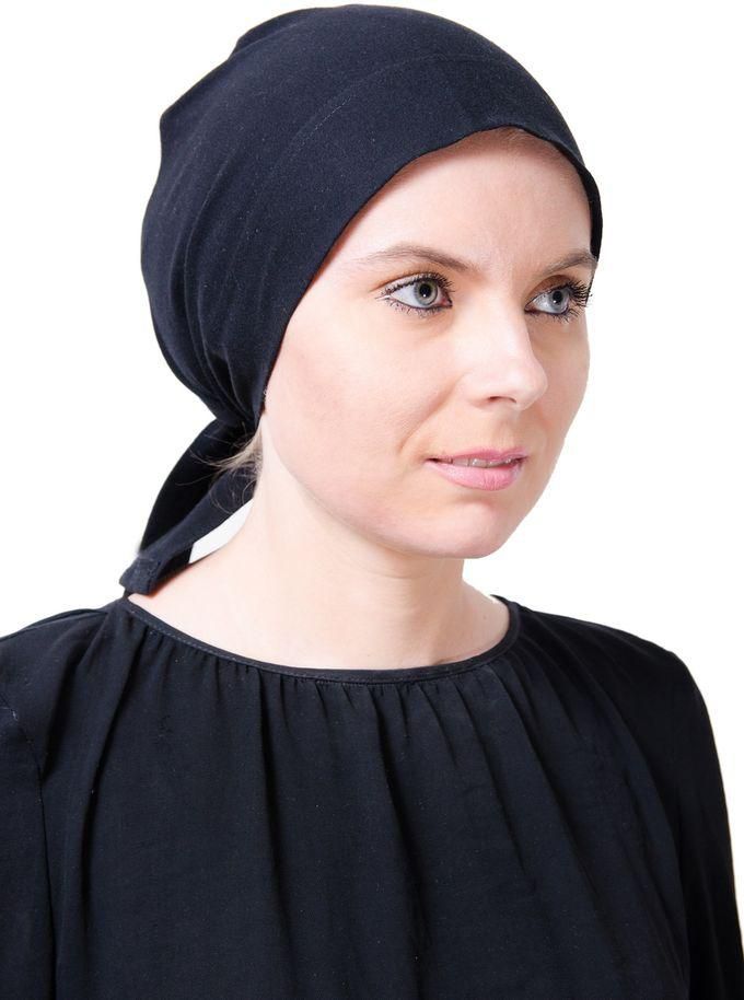 Tie Shop Egyptian Cotton Headwrap - Black - Free Size
