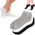 Fashion 3 Pair Women Ankle Socks Ped Low Cut Fit Crew Size 9-11 Sport Black White Grey