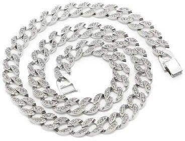 Diamond Crystal Stone Studded Hiphop Necklace
