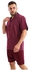 Kady Men pajama short half sleeves printed-marron-4xl
