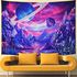 Planet Print Tapestry, ELECDON Galaxy Space Tapestry Planet Tapestry ​Magic River Landscape Tapestry Wall Art Hanging for Bedroom, 60 X 52 Inch