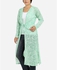 Z9 Fashion Patterned Long Cardigan - Light Green