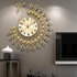 Generic 3D Peacock Design Wall Clock With Diamonds Decoration 65*65cm