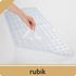 Rubik Non Slip Bath Mat, Clear, 100 x 40 cm