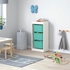TROFAST Storage combination with boxes - white/turquoise 46x30x94 cm