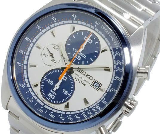 Seiko SNDF87P Watch for Men - Stainless steel, Chronograph