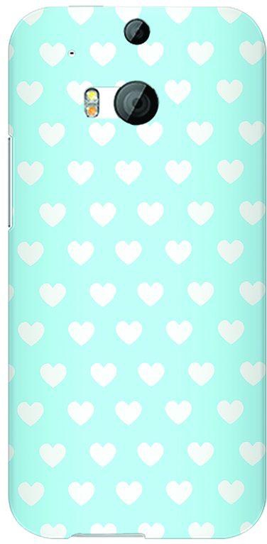 Stylizedd HTC One M8 Slim Snap Case Cover Matte Finish - Baby Blue Hearts
