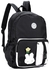 Eazy Kids - Vogue School Bag wt Bento Lunch Box - Black- Babystore.ae