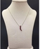Fares El-Ahgar El-Kareema Gemstone Pendant Necklace - Silver & Red