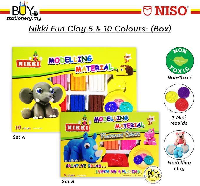 NIKKI FUN CLAY + Extra 5s/10s Colours - (BOX)