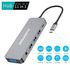 USB C Hub 11 in 1 Type c Hub with Ethernet 4K HDMI Hub with VGA, 3 USB3.0, SD/TF Card Reader, Audio, USB-C for Macbook Pro and more