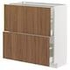 METOD / MAXIMERA Base cabinet with 2 drawers, white/Lerhyttan light grey, 80x37 cm - IKEA