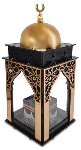 Wooden Ramadan Lantern With Mosque Dome Design