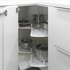METOD Corner base cabinet with carousel - black/Voxtorp dark grey 88x88 cm