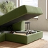 JÄTTEBO 4-seat mod sofa w chaise longue, Right with headrest/Samsala dark yellow-green - IKEA