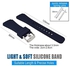 MroTech 22mm Watch Strap Silicone Quick Release Soft Rubber Replacement Watch Bands Compatible with Samsung Gear S3 Frontier/Classic/Galaxy Watch 46mm / Huawei Watch GT/Ticwatch Pro - Dark Blue