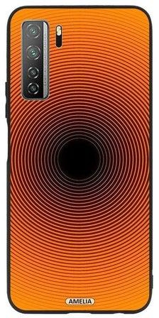Protective Case Cover For Huawei Nova 7 SE Orange Circles Pattern