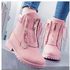 Fashion Flat Pink Ankle Boots For Ladies