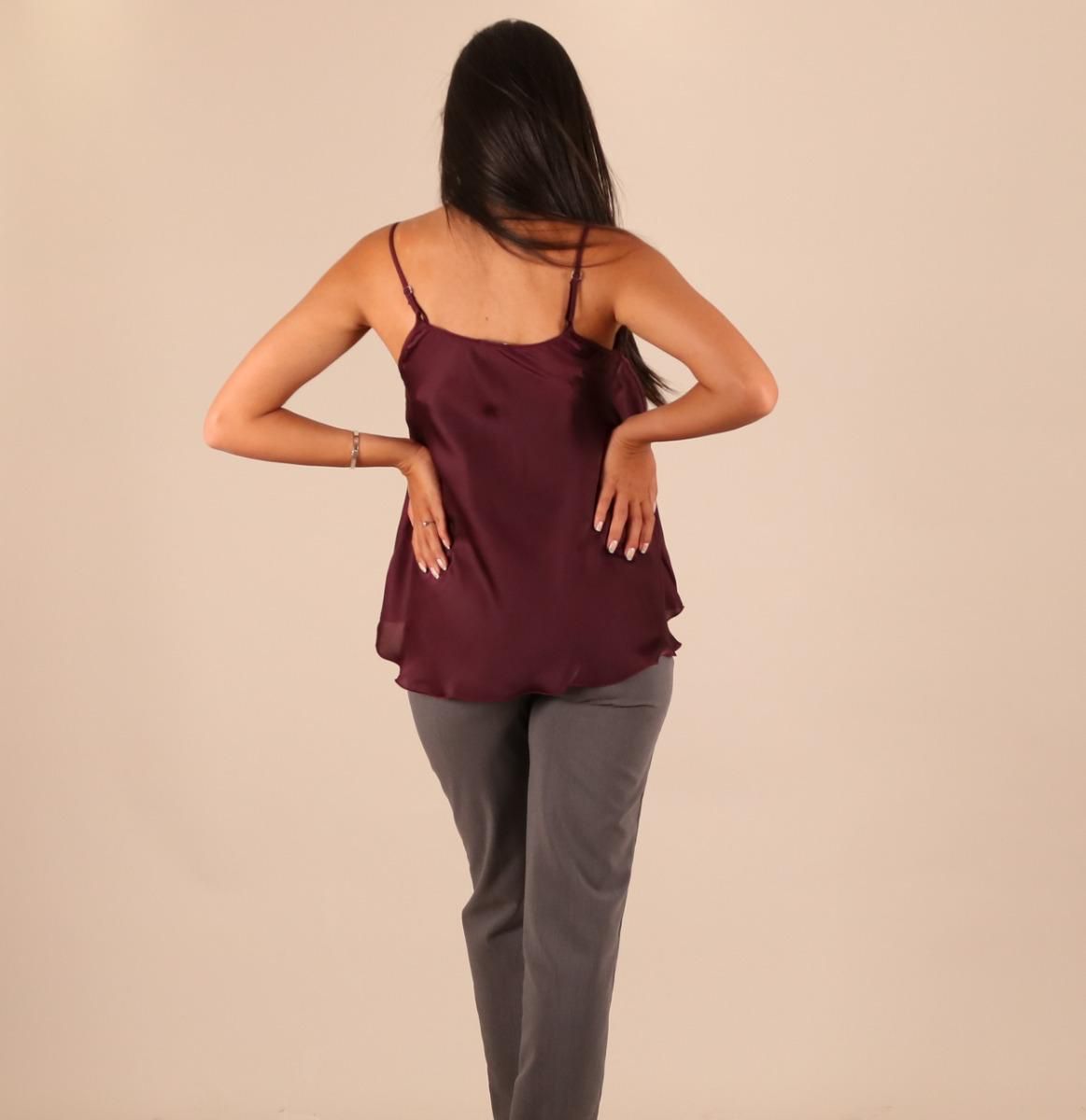 Oh9shop - Maternity Burgundy Camisole Top - Burgundy- Babystore.ae